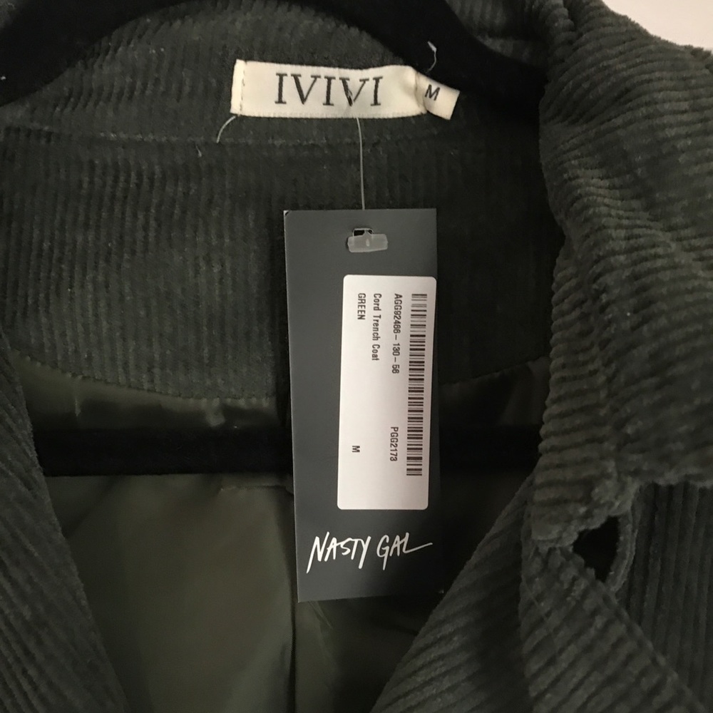 Long corduroy trench coat - Picture 2 of 4